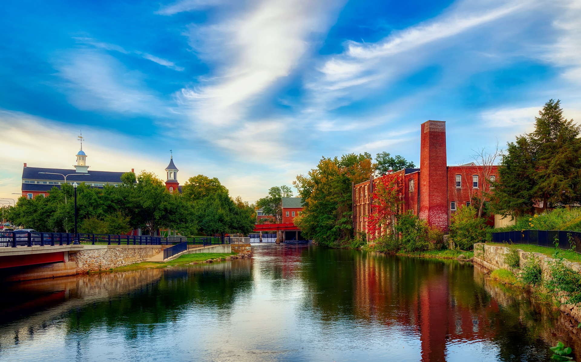 Colorful buildings along a body of water