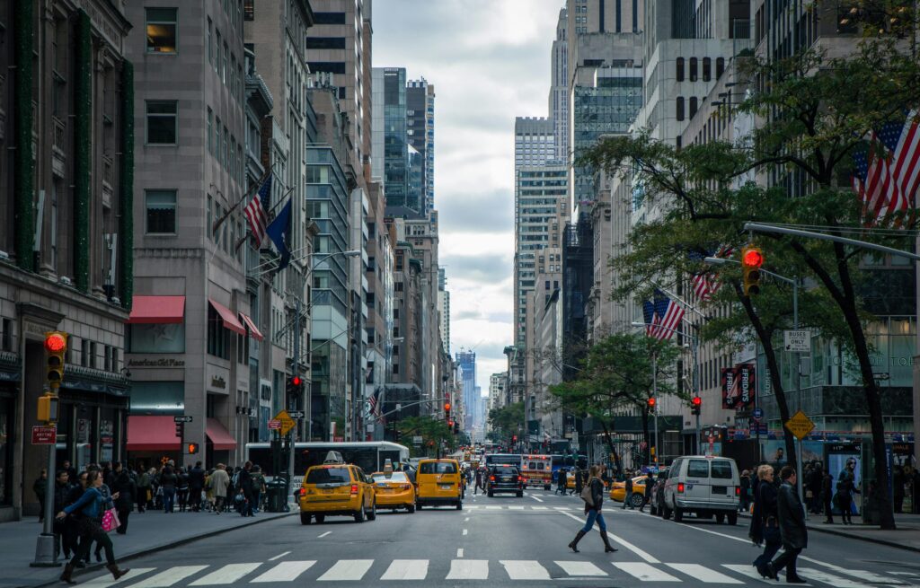a cross walk in new york city